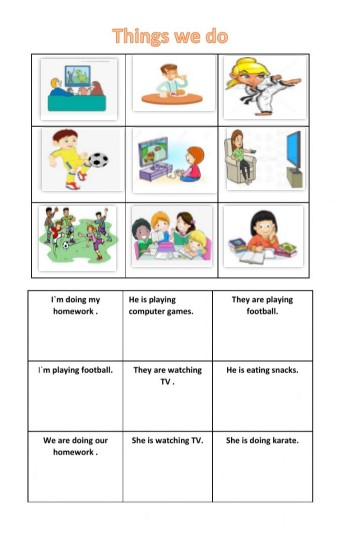 Things we do - Interactive worksheet- We Can 3 | بلبل انقلش